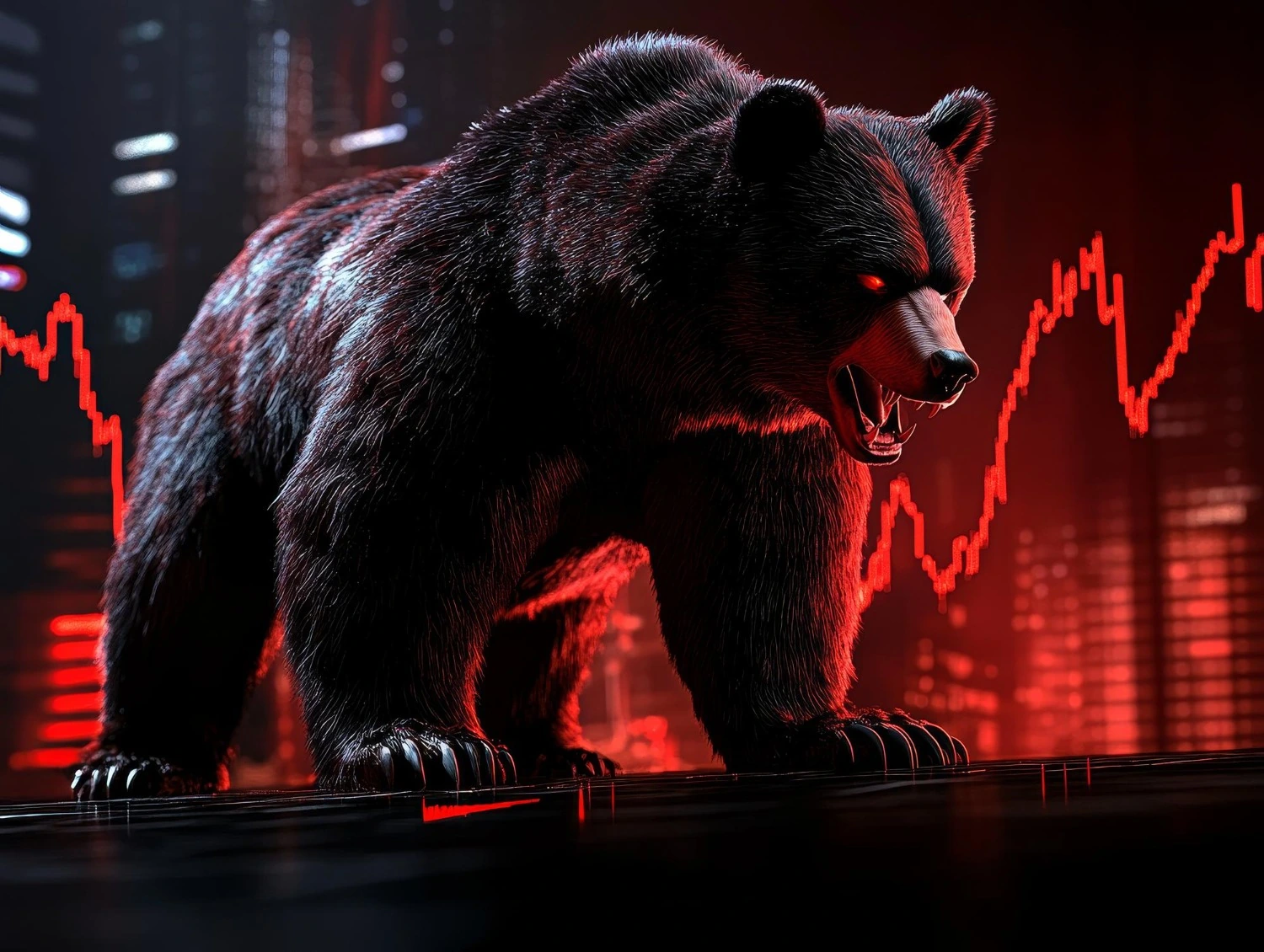 Bear market trading scene