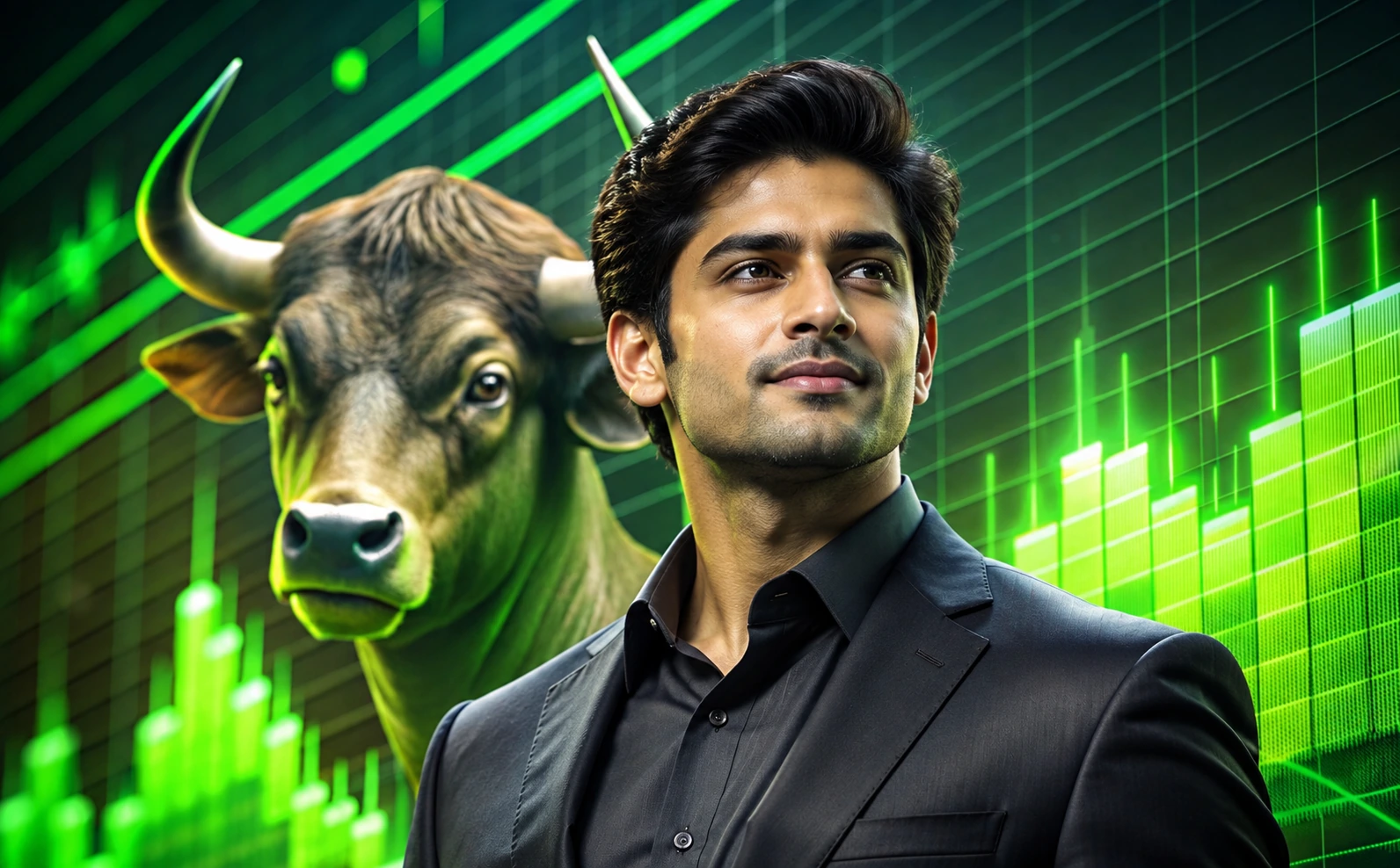 Bull market trading scene